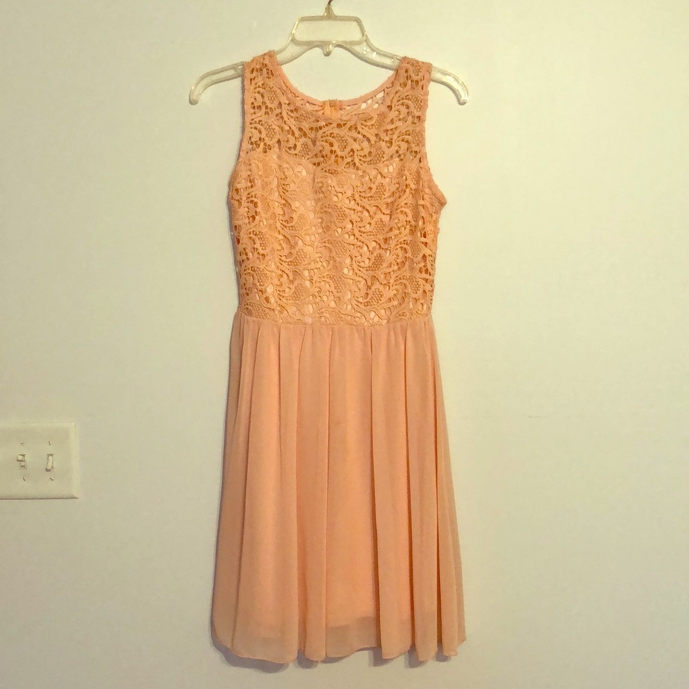 Chiffon and lace dress